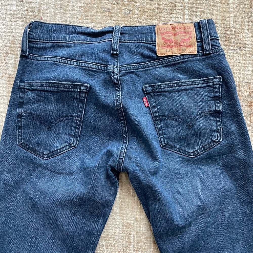 Dark Blue Levi’s 511 Women's Straight Leg Jeans - Picture 8 of 13